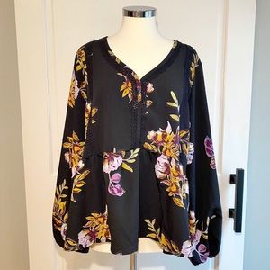 Avenue Loralette Floral Top Size 1X